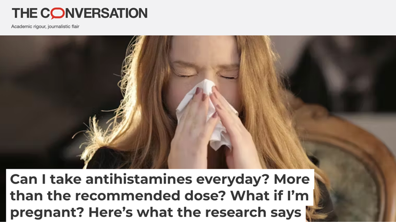 Can I take antihistamines everyday?